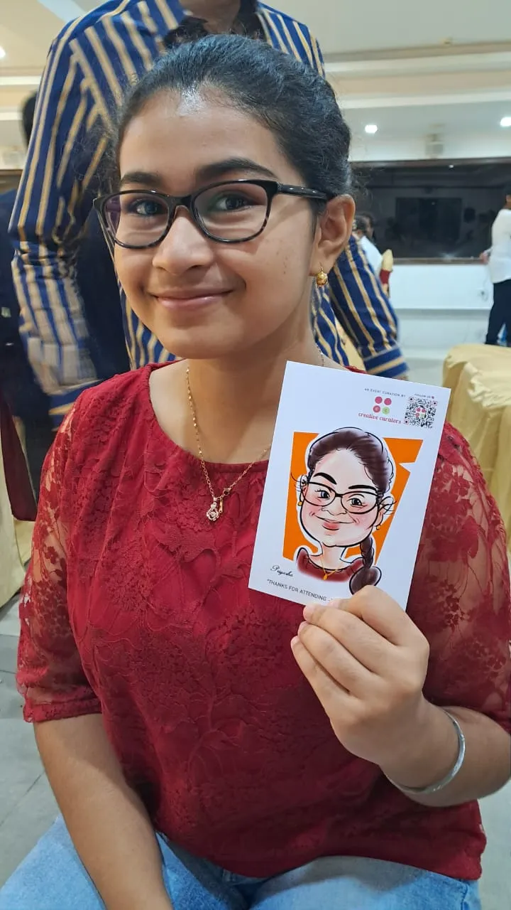 digital caricature artist in birthday