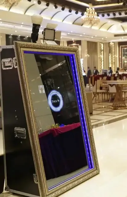 magic mirror photo booth in hyderabad wedding
