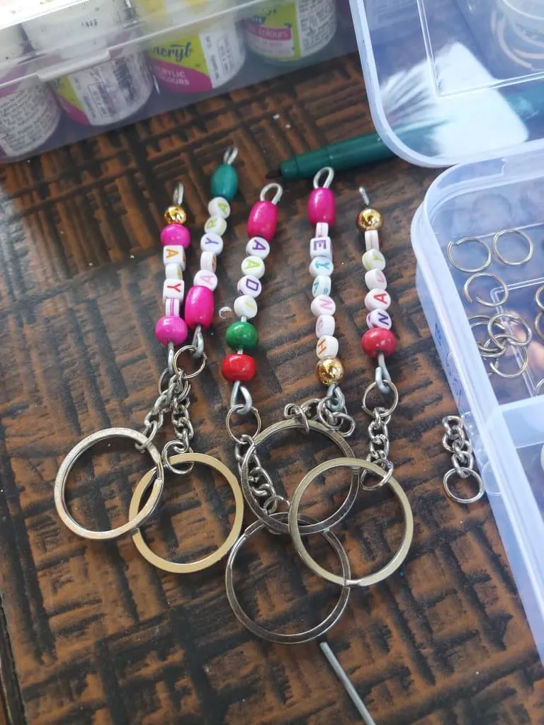 name beads- keychain making in hyderabad birthday party