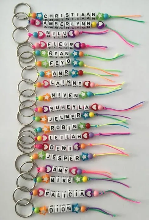 Name Beads Keychain Making