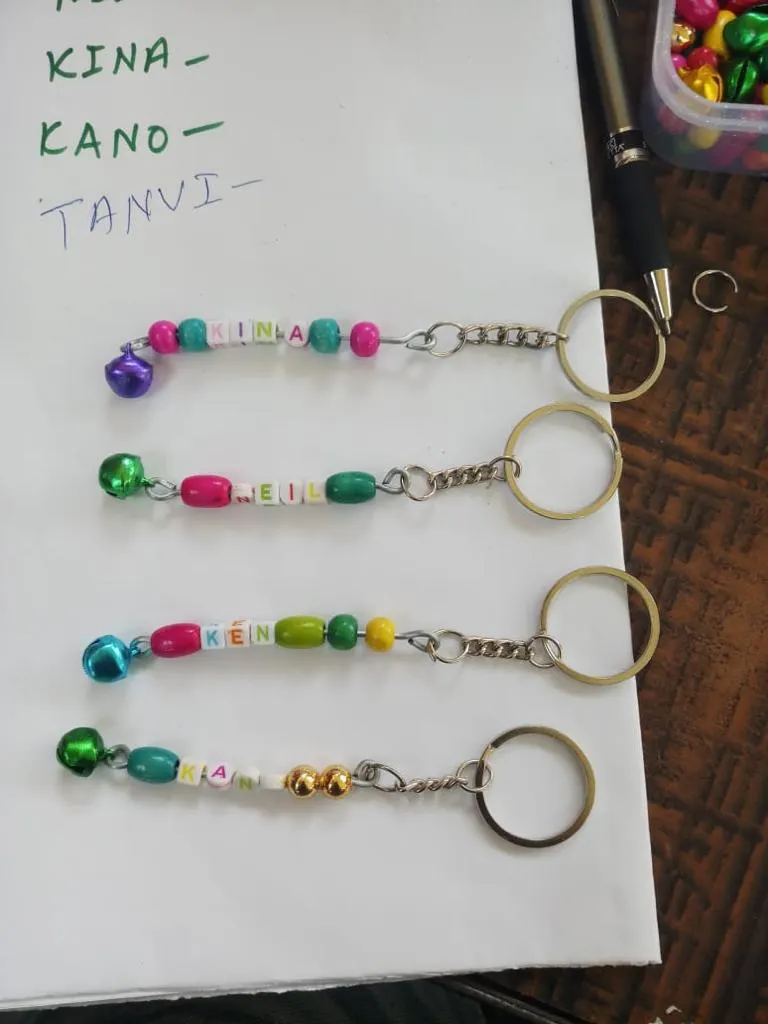 Name Beads Keychain Making