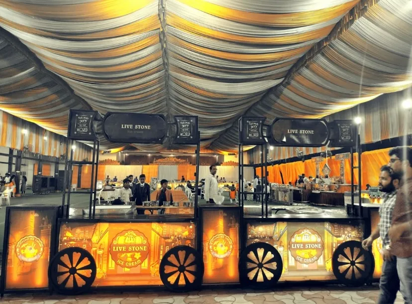 live cream stone ice cream in hyderabad weddings