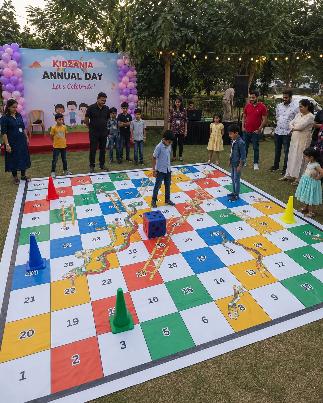 Giant Snake and Ladder Game