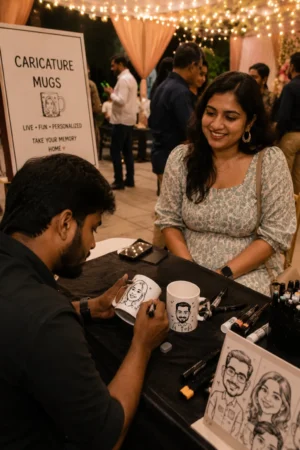 mug caricature artist in hyderabad