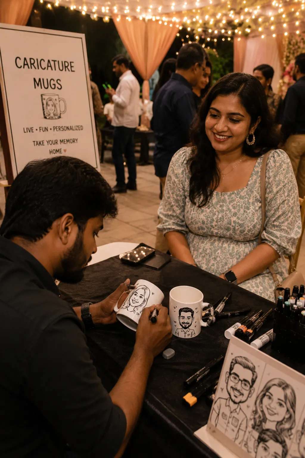 mug caricature artist in hyderabad